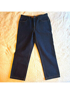 Duluth Trading Co Men’s Big & Tall Dark Wash Blue Denim Straight 5-Pocket Jeans